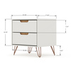 Manhattan Comfort Dresser/Nightstand, Drawers, Set of 2, Off 104GMC