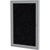 Ghent Enclosed Rubber Bulletin Board 36"x30", 1 Door PA13630TR-TN