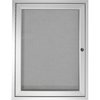 Ghent Enclosed Vinyl Bulletin Board 24x18", Satin PA12418VX-193