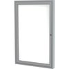 Ghent 1-Door Enclosed Whiteboard 36"x24", Aluminum Frame, Satin PA13624M-M1