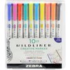 Zebra Pen Mildliner Double Ended Highlighter New Colors Asst 10 Pack 78501