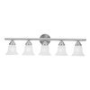 Livex Lighting Neptune 5 Light Brushed Nickel Bath Vanity 1065-91