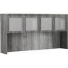 Safco Aberdeen Series 72" Hutch with Glass Doo AHG72LGS