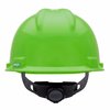 Msa Safety V-Gard Front Brim Hard Hat, Type 1, Class E, Ratchet (4-Point), Bright Lime Green 815565
