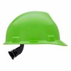 Msa Safety V-Gard Front Brim Hard Hat, Type 1, Class E, Ratchet (4-Point), Bright Lime Green 815565