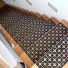 Rubber-Cal 6- Piece Stars Step Mat Rubber Stair Treads, 9.75 by 29.75-Inch, Black 10-104-000-6PK
