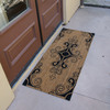 Rubber-Cal "Traditional Fleur de Lis French Mat" Large Front Door Mat, 24 by 57-Inch 10-106-012P