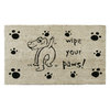 Rubber-Cal "Wipe Your Paws" Dog Doormat, 18 by 30-Inch 10-106-027