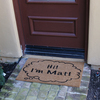 Rubber-Cal "Hi I'm Mat" Coir Doormat Funny Doormats, 18 x 30-Inch 10-106-039