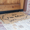 Rubber-Cal "Hi I'm Mat" Coir Doormat Funny Doormats, 18 x 30-Inch 10-106-039