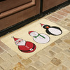 Rubber-Cal Santa, Snowman and a Penguin Holiday Doormats Christmas Mats, 18 x 30-Inch 10-106-050
