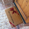 Rubber-Cal "A Gift! Merry Christmas Doormat" Decorative Floor Mat, 18 x 30-Inch 10-106-052