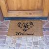 Rubber-Cal "Heart-Shaped Paws" Welcome Mat, 18 by 30-Inch 10-106-062P