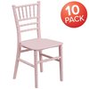Flash Furniture Kids Pink Resin Chiavari Chair, PK10 10-LE-L-7K-PK-GG