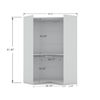 Manhattan Comfort Corner Wardrobe Closet, 2 Hanging Rods, Wh 115GMC