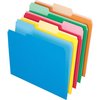 Zoro Select File Folders 8-1/2" x 11", 1/3-Cut Tab, Assorted Colors, Pk100 PFX15213ASST