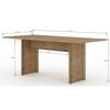 Manhattan Comfort Rectangle NoMad 67.91 Dining Table in Nature, 67.91 W, 32.48 L, 29.92 H, MDF Top, Nature 122GMC