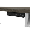 Bestar Pro-Vega Height Adjustable L-Desk, Walnut Grey/White 130420-000035