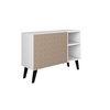 Manhattan Comfort Amsterdam 35.43" Sideboard with 4 Shelves in White 147AMC205