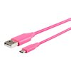Monoprice Usb C 2.0 To Usb A, 3 ft.Pink 14939