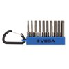 Vega Torx Tamper Driver Bit Set, 4 in Length, S2 Steel 150TTCS10