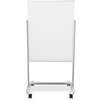 Best-Rite 48"x36" Glass Magnetic Mobile Whiteboard, Silver Frame 74950