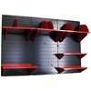 Wall Control Office Wall Organizer System Unit, Black/Red 15-IOFC-300-BR