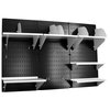 Wall Control Office Wall Organizer System Unit, Black/White 15-IOFC-300-BW