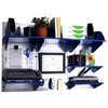 Wall Control Office Wall Organizer System Unit, Galv/Blue 15-IOFC-300-GVBU