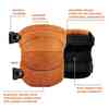 Ergodyne Brown Leather Knee Pads Wide Soft C, PR 230LTR