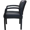 Boss Black Guest Chair, 23 in W 27" L 34" H, Fixed, Vinyl Seat B9580BK-BK