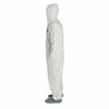 Dupont Tyvek 400 Hooded Disposable Coverall, Attached Skid-Resistant Boots, 3XL, White, 25 Pack TY122SWH3X002500