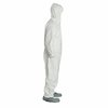 Dupont Tyvek 400 Hooded Disposable Coverall, Attached Skid-Resistant Boots, 2XL, White, 25 Pack TY122SWH2X002500