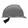 Msa Safety Front Brim Hard Hat, V-Gard, Slotted Cap, Type 1, Class E, Fas-Trac Ratchet Suspension, Gray 475364