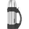 Thermos Stainless Steel Beverage Bottle, 1.1 qt, Stainless Steel/Black 2510TRI2