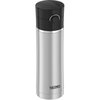 Thermos Sipp Stainless Steel Drink Bottle, 16 oz., Stainless Steel/Black NS402BK4