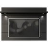 Manhattan Comfort Cabrini TV Stand and Floating Wall TV Panel 1.8, Black 2-1541382253