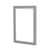 Ghent 1-Door Enclosed Whiteboard 24"x18", Aluminum Frame, Satin PA12418M-M1