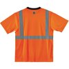 Glowear By Ergodyne Black Front Safety T-Shirt, M, Orange 8289BK