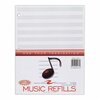 Roaring Spring Case of Music Filler Paper, 12 Staves of Music Lines, 11"x8.5", 20 sht/pk, 3 Hole Punched 20177cs