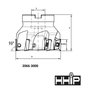 Hhip 3" X 1 Bore 90 Degree APKT-160408 Indexable Face Mill 2066-3000