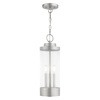 Livex Lighting Hillcrest 3 Light Brushed Nickel Outdoor 20727-91