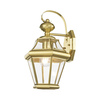 Livex Lighting Georgetown 1 Light Polished Brass Outdoor Wall Lantern 2161-02