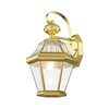 Livex Lighting Georgetown 1 Light Polished Brass Outdoor Wall Lantern 2161-02