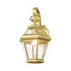 Livex Lighting Georgetown 1 Light Polished Brass Outdoor Wall Lantern 2161-02