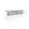Manhattan Comfort Baxter 62.99" TV Stand with 4 Shelves in White 217BMC6