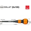 Vessel BALL GRIP Screwdriver with Covered Shank 225S6100