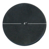 Rubber-Cal General Purpose Rubber Sheet 60A - Black - 0.25" x 4" Disc (25 Pack) 22-01-250