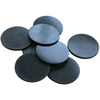 Rubber-Cal General Purpose Rubber Sheet 60A - Black - 0.062" x 4" Disc (2 Pack) 22-01-062