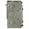 Raco Electrical Box, 30.3 cu in, Square Box, 2 Gang, Galvanized Steel, Square 232H